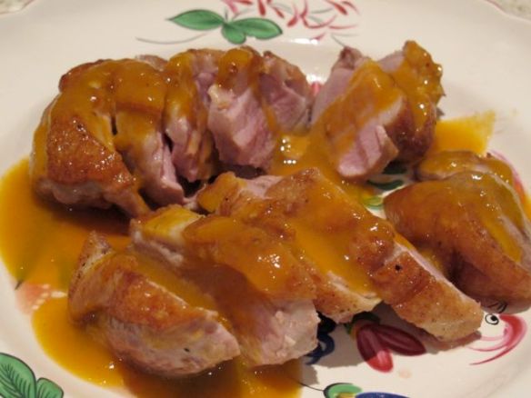 duck breast with fresh apricot sauce